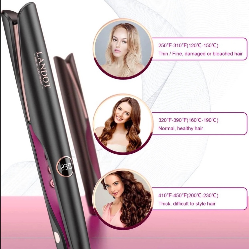 Black and Pink Hair Straightener